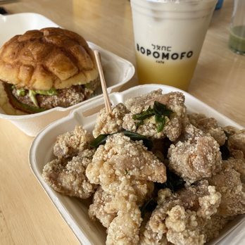 Bopomofo Cafe - Classic popcorn chicken, Taiwanese chicken sandwich, and strawberry corn drink - Bubble Tea Near Me - Artesia, California