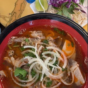I Pho - Bun Bo Hue (spicy pork and beef noodle soup) - Vietnamese Near Me - College Station, Texas