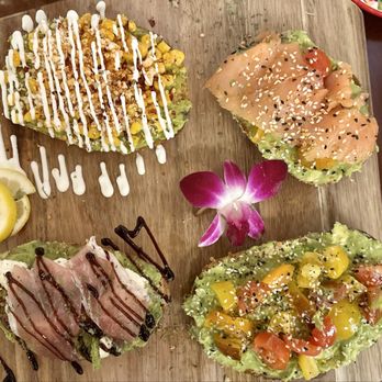 The Modern Rose - Flight of avocado toast - Breakfast & Brunch Near Me - Delray Beach, Florida