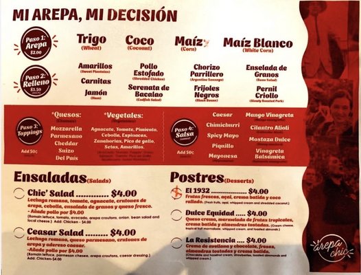 Menu photo 1 Arepa Chic Caguas, PR