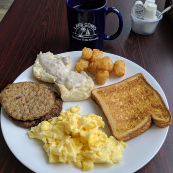 Bare Buns Cafe - Eggs, sausage, biscuits with gravy, tatter tots and french toast with coffee. - American Near Me - Lutz, Florida Bare Buns Cafe - Eggs, sausage, biscuits with gravy, tatter tots and french toast with coffee. - American Near Me - Lutz, Florida