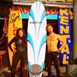 Gnarwhale Surf Lessons - Cyndie rode at least one million waves in her lesson :)