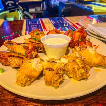 Steve-O's - Chicken Wing Sampler with Thai chilli, lucifers, and garlic parm - American Near Me - Crystal, Minnesota
