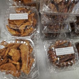 Some of the snacks in the deli section Some of the snacks in the deli section