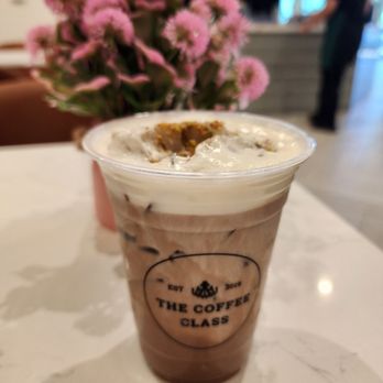 The Coffee Class - Dubai Chocolate Pistachio Latte - Coffee & Tea Near Me - Las Vegas, Nevada The Coffee Class - Dubai Chocolate Pistachio Latte - Coffee & Tea Near Me - Las Vegas, Nevada