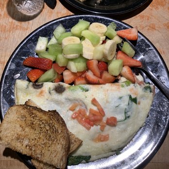 The Buff Restaurant - Veggie Omelette and added smoke salmon inside! So good. - Breakfast & Brunch Near Me - Boulder, Colorado