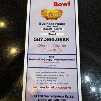 Golden Bowl - Chinese Near Me - Airdrie, Alberta Golden Bowl - Chinese Near Me - Airdrie, Alberta