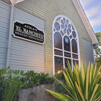 Avila's El Ranchito - Outside view of stained glass - Mexican Near Me - Orange, California