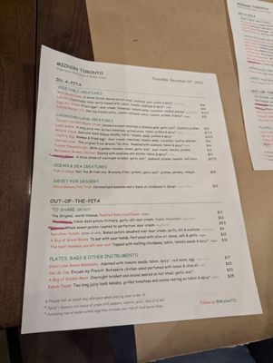 Menu photo 5 Miznon Toronto, ON