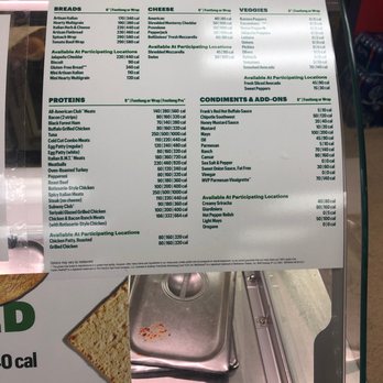 Subway - Calories - Fast Food Near Me - Lehighton, Pennsylvania