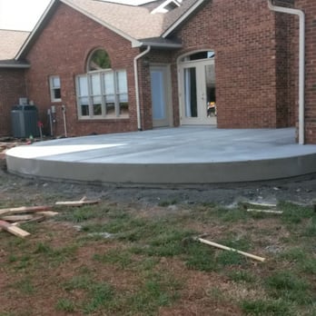 Superior Pools - Check out radius concrete pad had to pour before dug pool. Pool pad ties into it - General Contractors Near Me - Kings Mountain, North Carolina