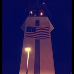 Naples Airport Control Tower - Nighttime view of the office.