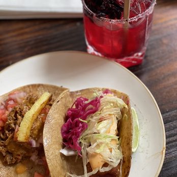 Carla - Al pastor, fish taco, hibiscus margarita - New American Near Me - New York, New York Carla - Al pastor, fish taco, hibiscus margarita - New American Near Me - New York, New York