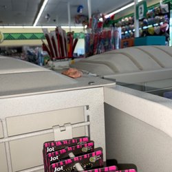 Dollar Tree - Gum. A patch of gum right beside a register.