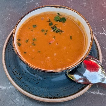 Spaghettini - A cup of lobster bisque - Italian Near Me - Seal Beach, California Spaghettini - A cup of lobster bisque - Italian Near Me - Seal Beach, California