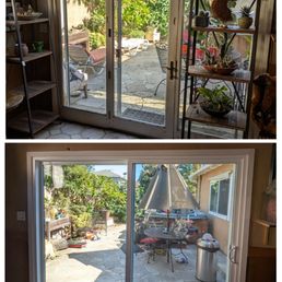 Before and after installation of new Sliding Door