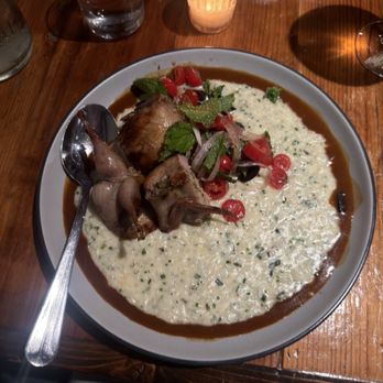 Intero Restaurant - Stuffed quail with risotto - Italian Near Me - Austin, Texas Intero Restaurant - Stuffed quail with risotto - Italian Near Me - Austin, Texas