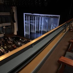 The Fisher Center For Performing Arts - The view from Row A in the Mezzanine Loge (Box X). Highly obstructed. Not disclosed when buying tickets.