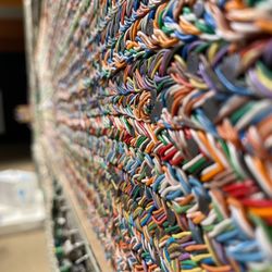 Roswell Museum - Woven wires and circuit boards form an interesting mosaic.