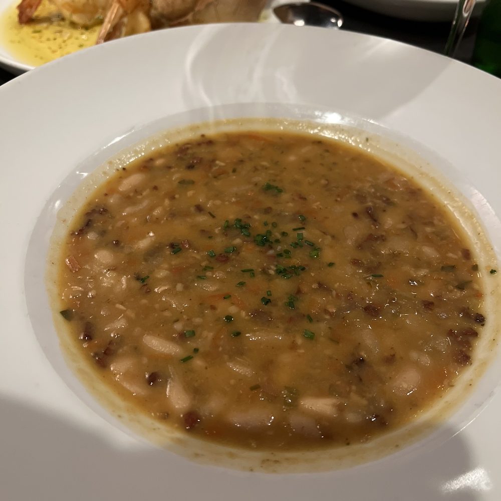 Costa Brava Bistro - Iberico Bone Broth with White Beans & Chorizo - Spanish Near Me - Bellaire, Texas