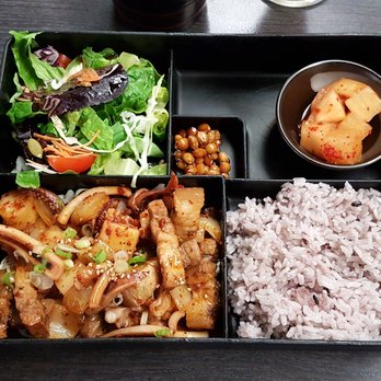 Midam Rice Cake House - Spicy Squid and Pork Belly Set - Korean Near Me - Burnaby, British Columbia Midam Rice Cake House - Spicy Squid and Pork Belly Set - Korean Near Me - Burnaby, British Columbia