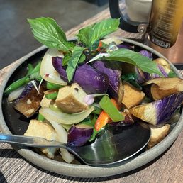 Garlic Eggplant Basil.. beautiful but tasteless