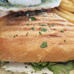 Chicken pesto caprese panini
