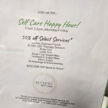 Refinery Skin & Body - 1/2/2024 Happy Hour list! - Skin Care Near Me - Grand Rapids, Michigan Refinery Skin & Body - 1/2/2024 Happy Hour list! - Skin Care Near Me - Grand Rapids, Michigan