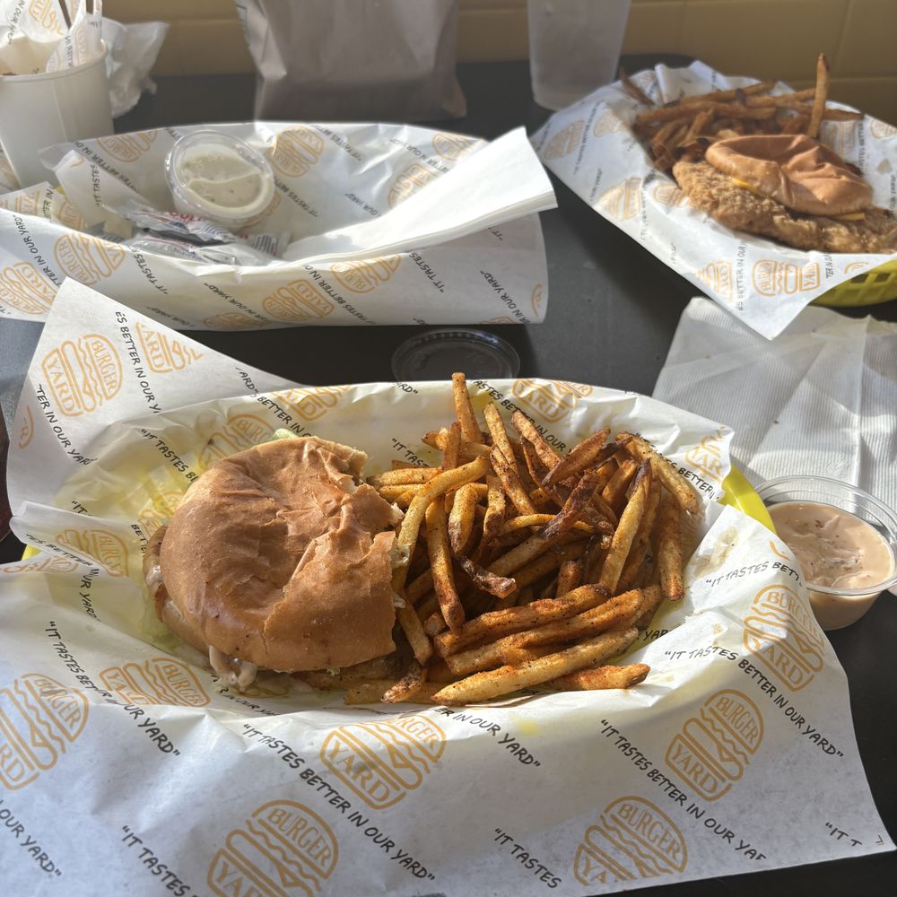 Burger Yard - Yard Burger (With a few bites missing ) - Burgers Near Me - Southgate, Michigan Burger Yard - Yard Burger (With a few bites missing ) - Burgers Near Me - Southgate, Michigan