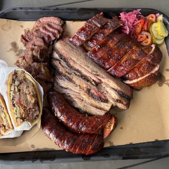Heritage Barbecue - Pulled Pork Sandwich, Sausage of the Day, Brisket, Tri-Tip, and Baby Back Ribs. - Barbeque Near Me - San Juan Capistrano, California Heritage Barbecue - Pulled Pork Sandwich, Sausage of the Day, Brisket, Tri-Tip, and Baby Back Ribs. - Barbeque Near Me - San Juan Capistrano, California