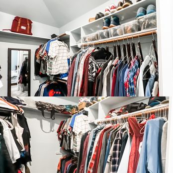 Oklahoma Organizing - Closet organized and closet before organization - Home Organization Near Me Oklahoma Organizing - Closet organized and closet before organization - Home Organization Near Me