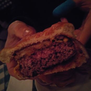 J.G. Melon - Burger cut in half. Delicious - American Near Me - New York, New York J.G. Melon - Burger cut in half. Delicious - American Near Me - New York, New York