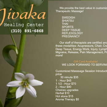 Jivaka Healing Center - Massage Near Me - Lomita, California Jivaka Healing Center - Massage Near Me - Lomita, California