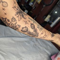 Black and gray dotwork by Rowan