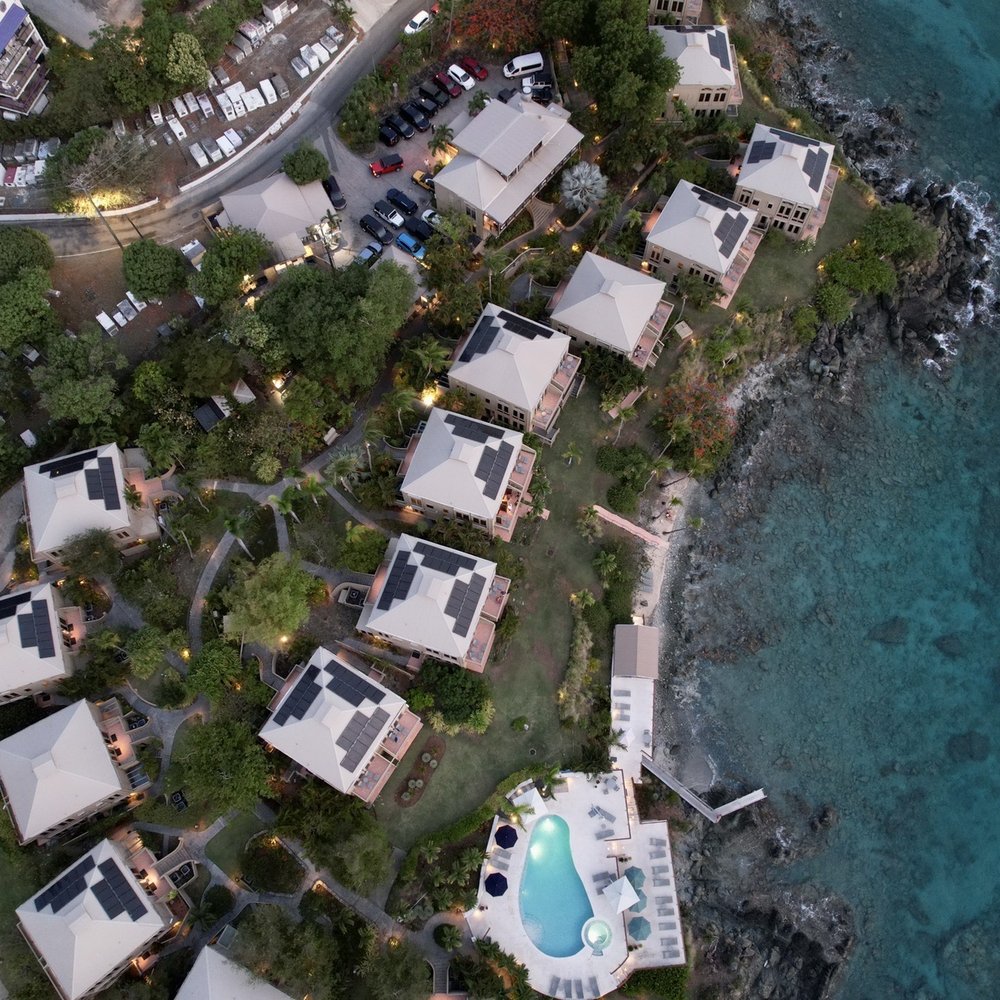 Gallows Point Resort - Overhead drone shot - Hotels Near Me - St. John, Virgin Islands