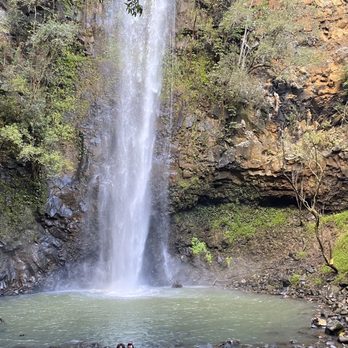 Rainbow Kayak Tours - The beautiful Uluwehi Waterfall! (Aka "Secret Falls" but it's not a secret and there are tons of tour groups there.) - Rafting/Kayaking Near Me - Kapaa, Hawaii
