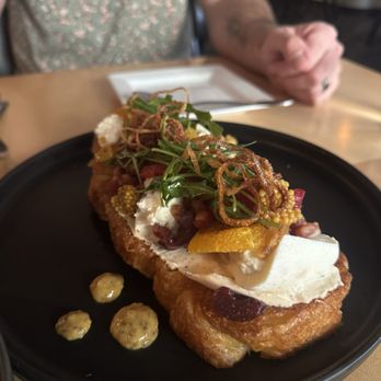 DISH Restaurant - blood orange focaccia toast - New American Near Me - Lincoln, Nebraska