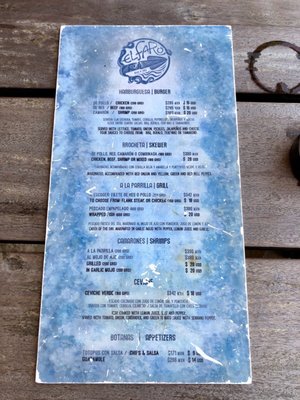 Menu photo 4 El Faro Mahahual, ROO Menu photo 4 El Faro Mahahual, ROO