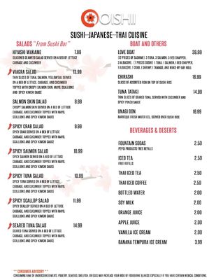 Menu photo 1 Oishii Clovis, NM