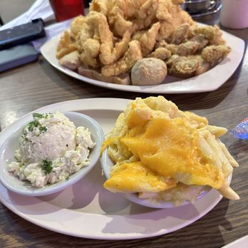 Jack Dempsey's Restaurant & Bar - Potato salad, Mac & cheese, seafood platter (fish, shrimp, crab balls, crawfish pies & oysters) - Seafood Near Me - New Orleans, Louisiana Jack Dempsey's Restaurant & Bar - Potato salad, Mac & cheese, seafood platter (fish, shrimp, crab balls, crawfish pies & oysters) - Seafood Near Me - New Orleans, Louisiana
