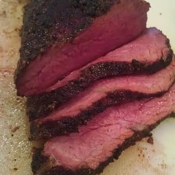 Lockstock Barbecue - Beautiful blackened tri tip! Look at that bark! Cooked to a perfect medium rare. - Barbeque Near Me Lockstock Barbecue - Beautiful blackened tri tip! Look at that bark! Cooked to a perfect medium rare. - Barbeque Near Me