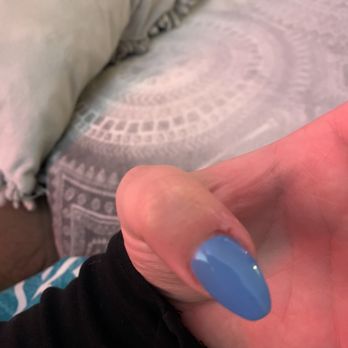 A & T Nails - Thumbs way too long compared to the other nails, cuticles messed up, bumpy paint. Tip of nail not shaped correctly - Nail Salons Near Me - Omaha, Nebraska