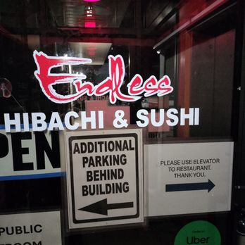 Endless Hibachi And Sushi - Restaurant door signage - Teppanyaki Near Me - Peabody, Massachusetts