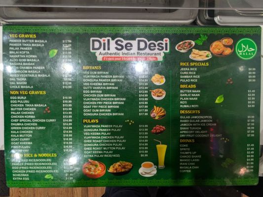 Menu photo 3 Dil Se Desi Plano, TX Menu photo 3 Dil Se Desi Plano, TX