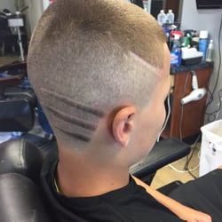 Scott's Barber Shop - Fade with a design.