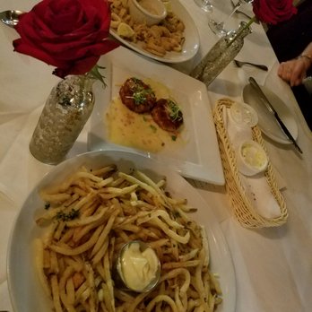 Bistro 218 - Fritto Misto, Maryland crab cakes,  pomme frites-apps were on point! - French Near Me - Birmingham, Alabama