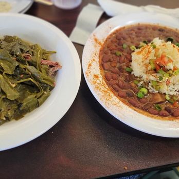 Nexus Brewery and Restaurant - Collard greens and red beans and rice - Breweries Near Me - Albuquerque, New Mexico