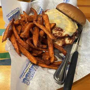 Islands Restaurant - Shorebird Sandwich with an extra chicken breast - Burgers Near Me - Burbank, California Islands Restaurant - Shorebird Sandwich with an extra chicken breast - Burgers Near Me - Burbank, California