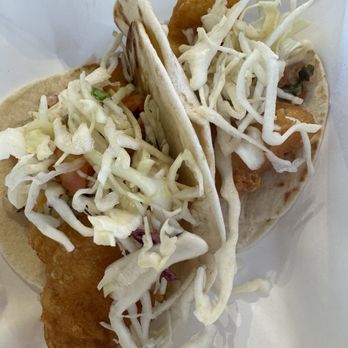 Fins n Wings - Fish tacos on taco Tuesday. 30 percent off. Very good fish. Just wish it had a cream sauce on it - Chicken Wings Near Me - Orange, California Fins n Wings - Fish tacos on taco Tuesday. 30 percent off. Very good fish. Just wish it had a cream sauce on it - Chicken Wings Near Me - Orange, California