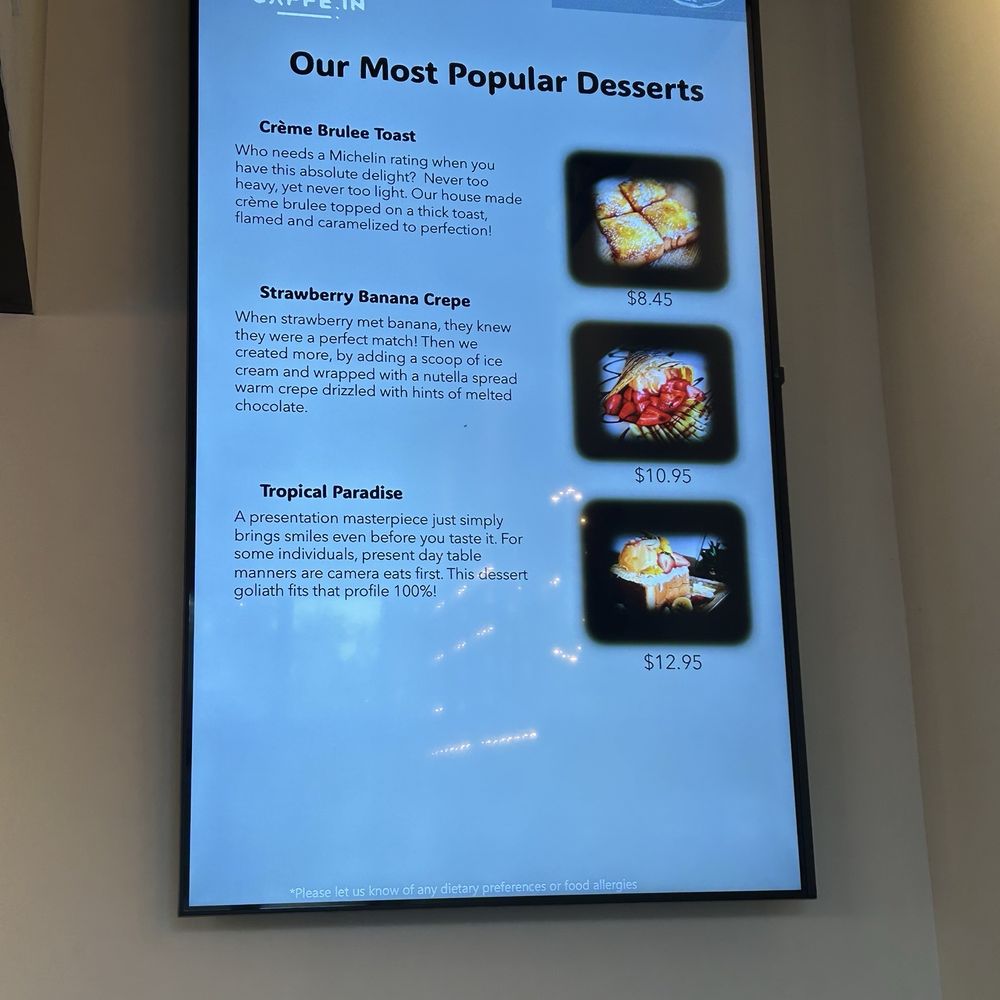 CAFFE:iN - Santa Clara - Menu - Coffee & Tea Near Me - Santa Clara, California